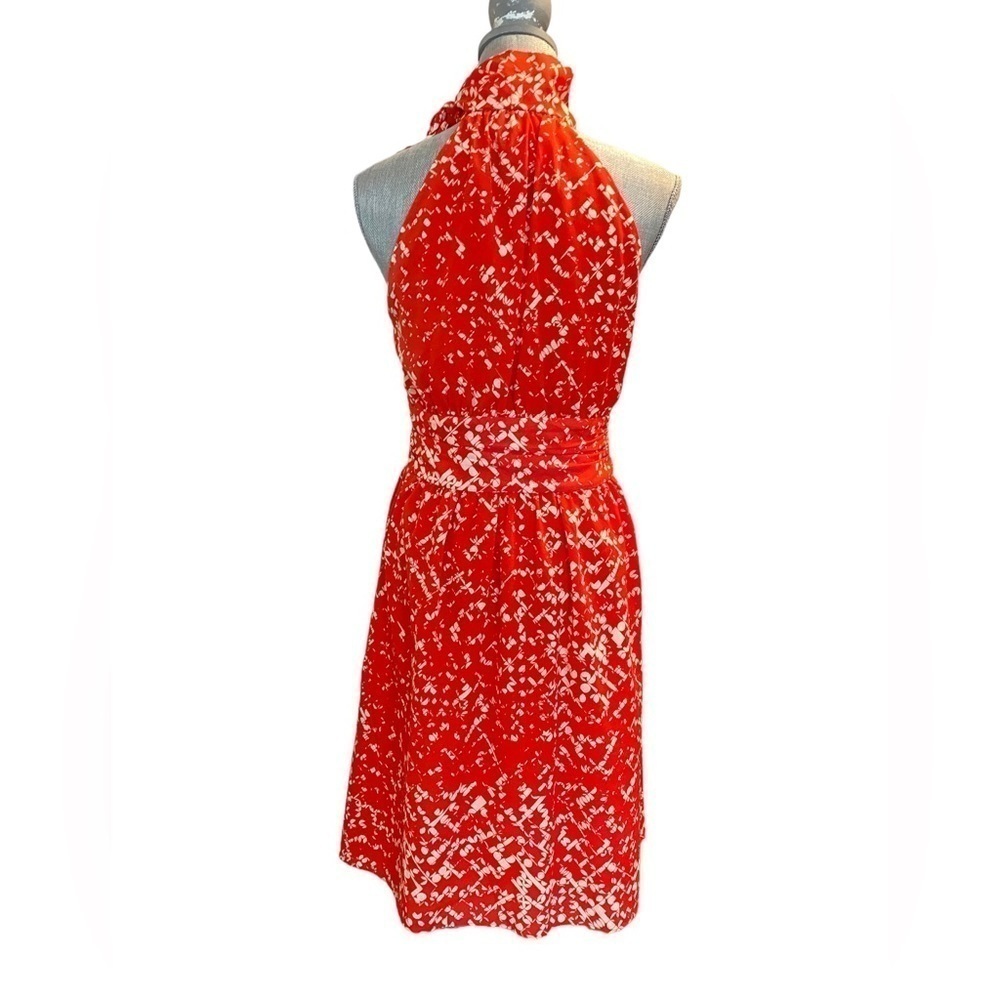 CYNTHIA STEFFE ORANGE PRINT HALTER DRESS (0949) - Picture 4 of 4